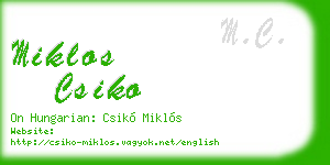 miklos csiko business card